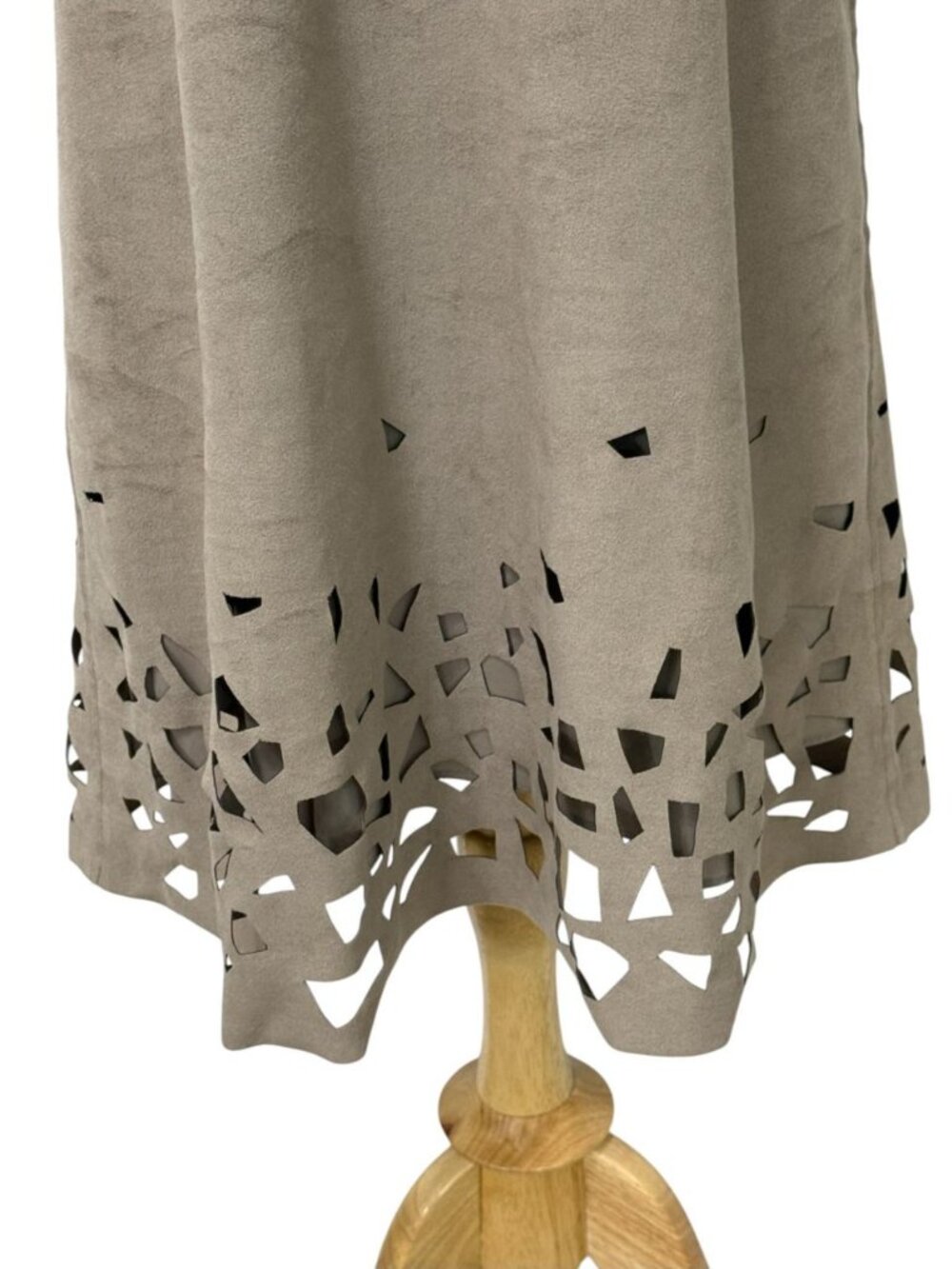 Elie Tahari Women's Ophelia Laser Cut Faux Suede Dress Above Knee Sheath Size 4 - Picture 6 of 13